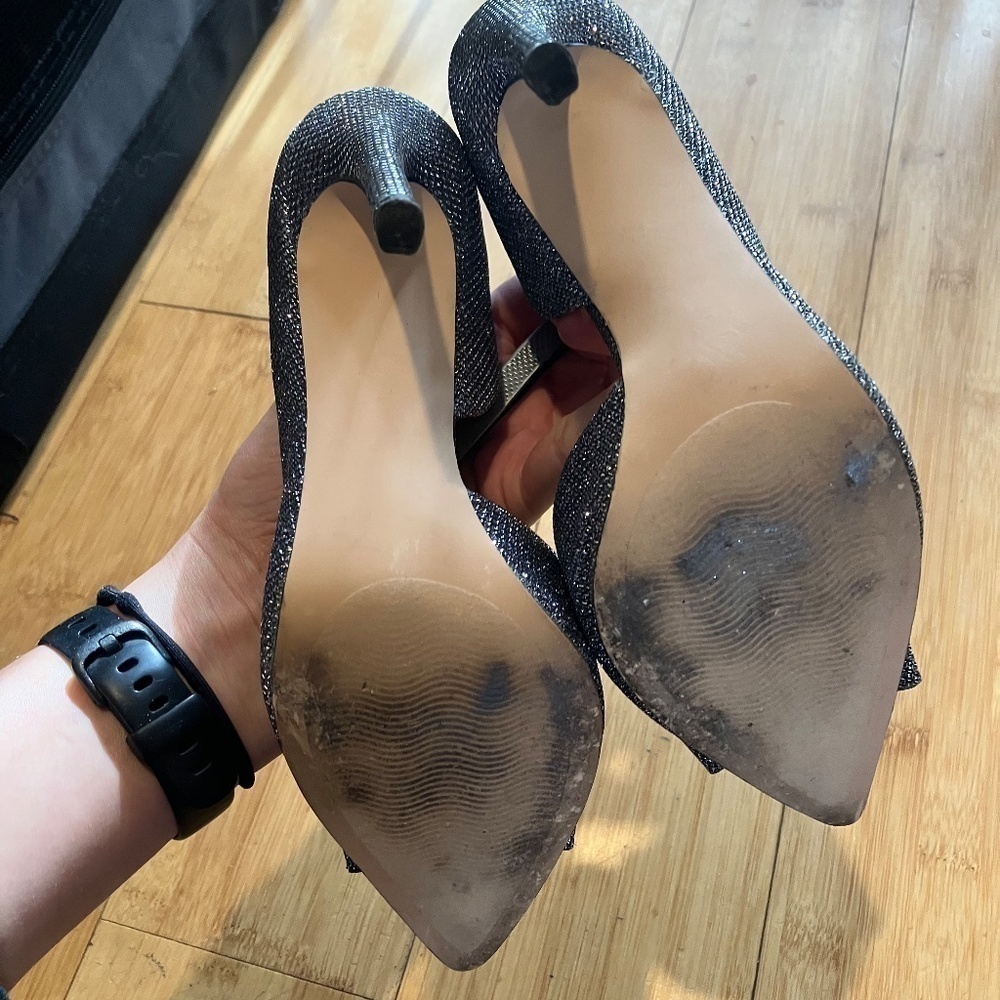 Betsey Johnson Prince Dorsay Bow Toe Pumps - Pewter - Picture 9 of 10